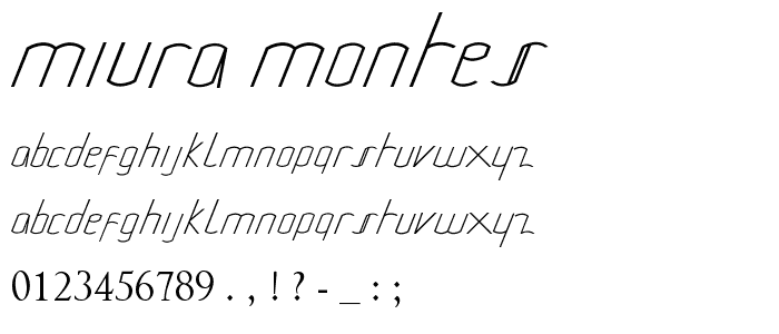 Miura Montes font